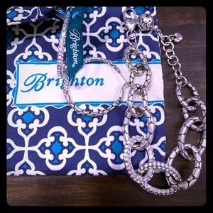 Brighton Pebble and Pave Earrings and Bracelet